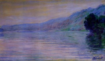 The Seine at PortVillez Harmony in Blue Claude Monet Oil Paintings